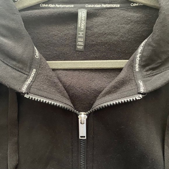 CALVIN KLEIN PERFORMANCE BLACK FULL ZIP SWEATSHIRT HOODIE JACKET SZ 1X NWT - Picture 5 of 10